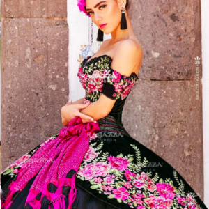 Ragazza Black Charro Quinceanera Dress